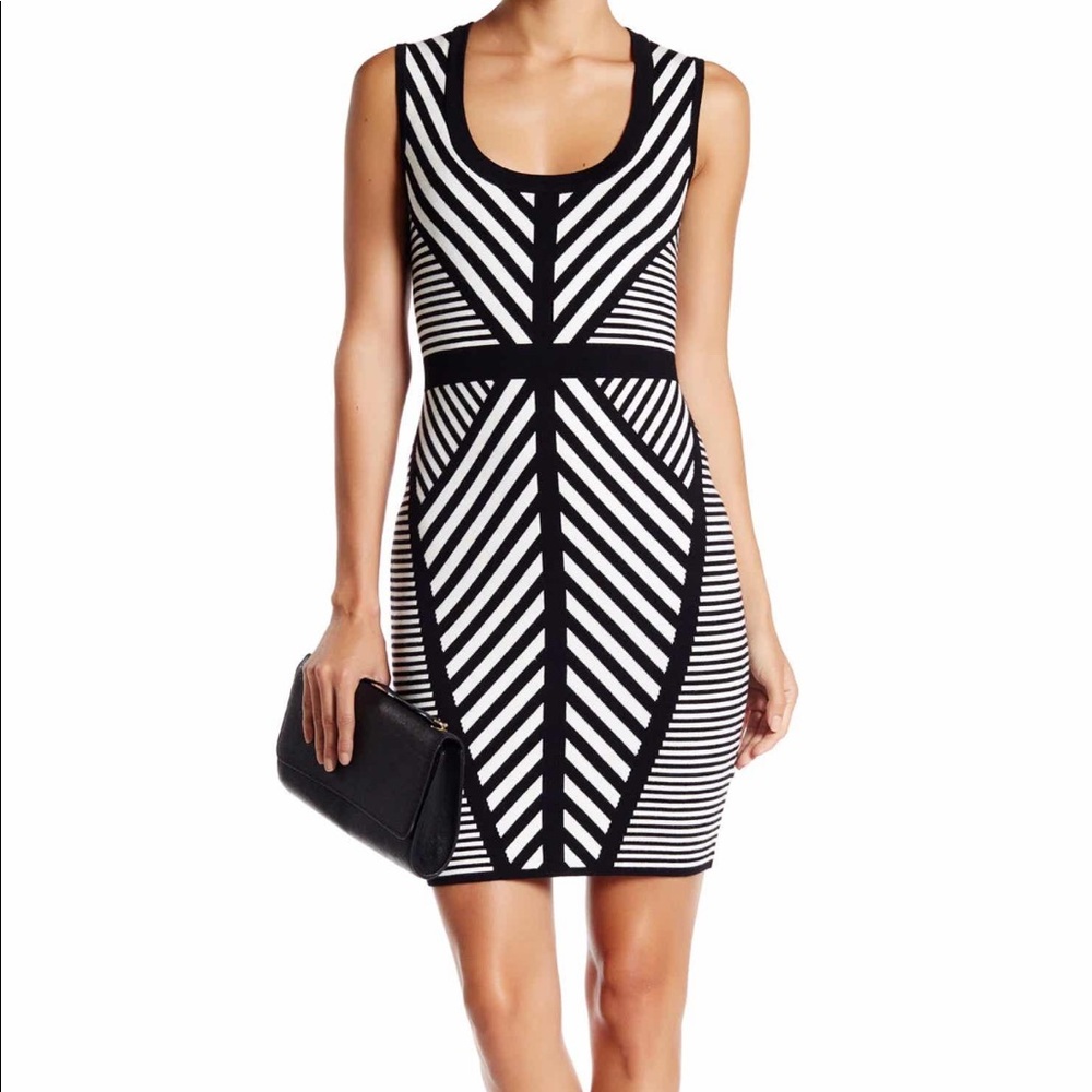 NWT Dex Stretchy Sleeveless Striped Sweater Dress